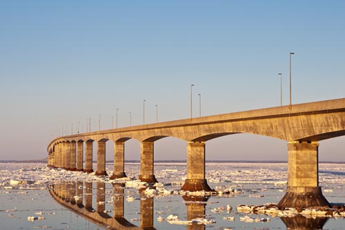 A link to the product page for the photographic print titled Confederation Bridge in Spring